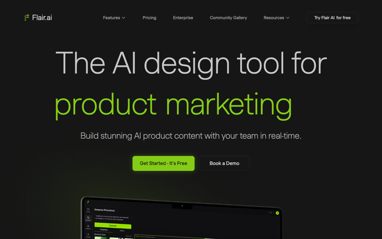 Flair AI homepage