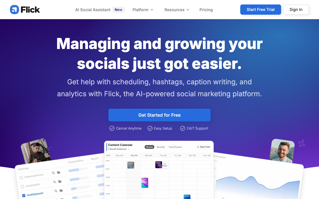 Flick homepage
