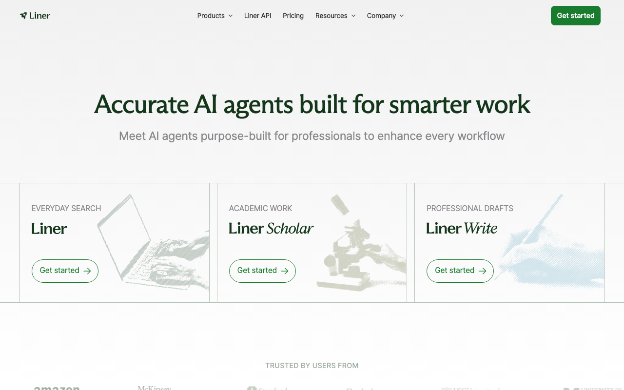 Liner homepage