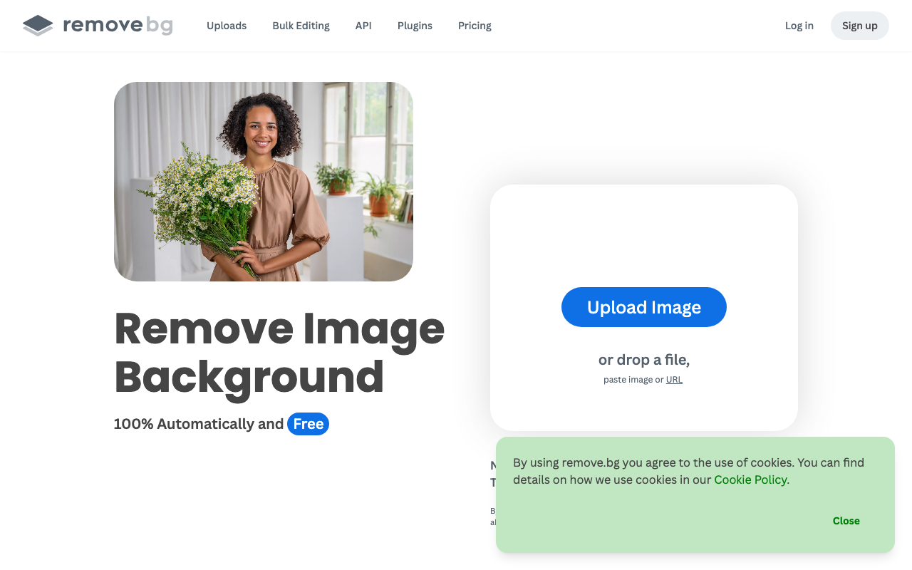 remove.bg homepage