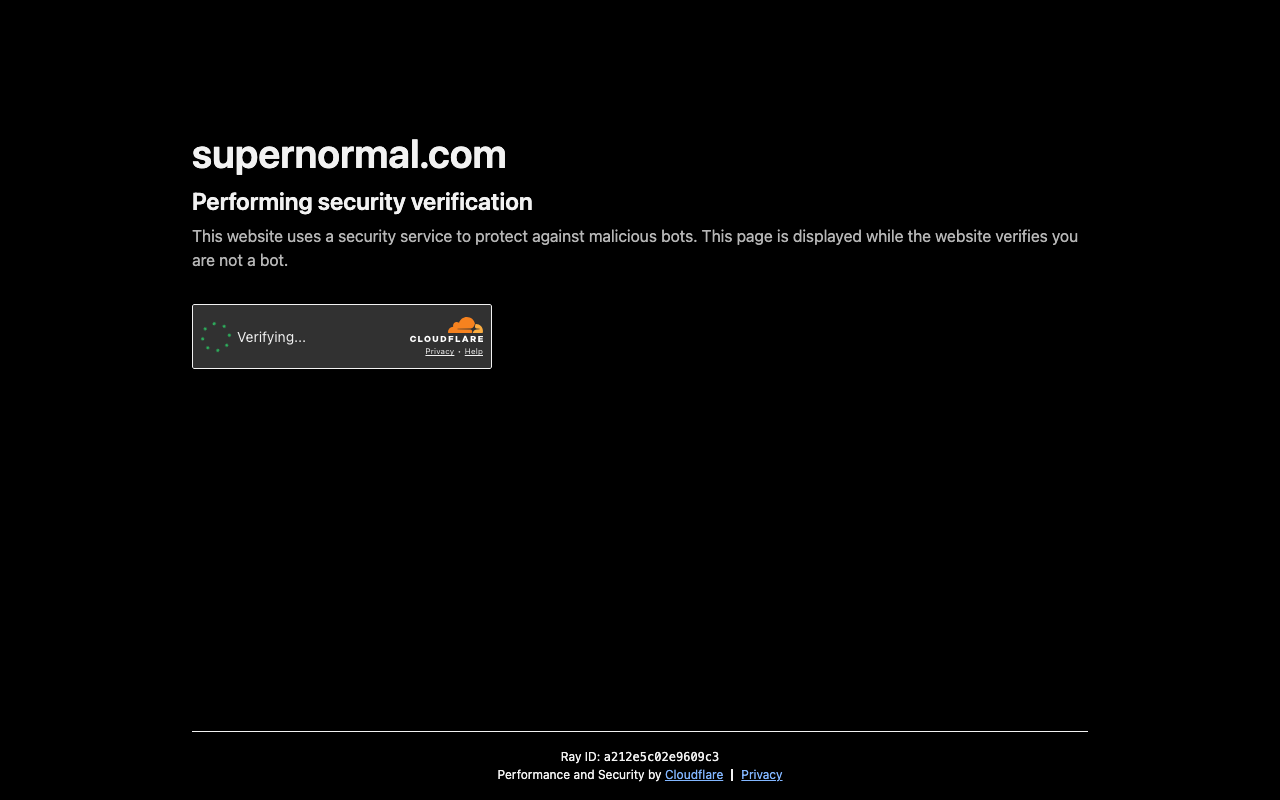 Supernormal homepage